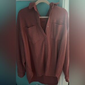 Aerie Rust Lumberjane Button Down Shirt